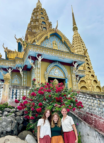 ATW team members at Cambodi- an temple
